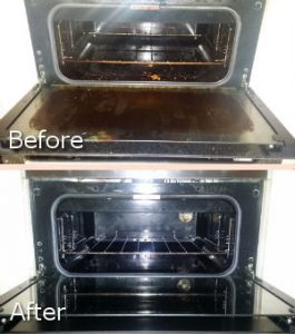 Oven Cleaning Before After